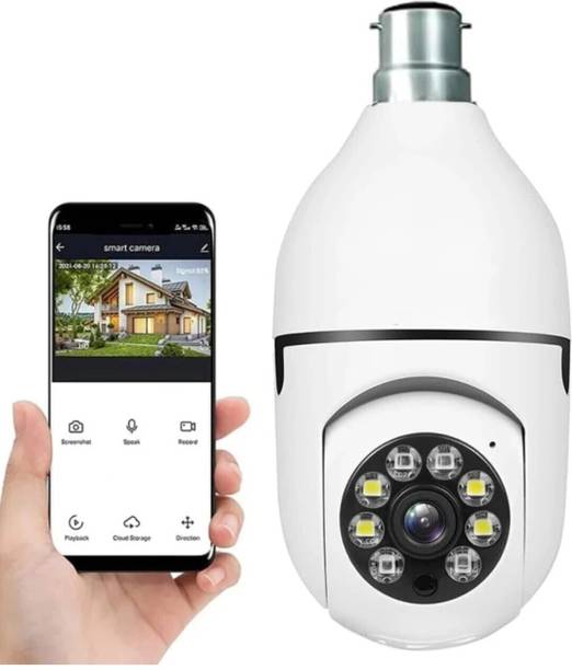 Coracao WiFi Bulb Camera 1080p with 360° View | Wireless Smart IP CCTV Camera Security Camera