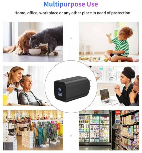 Qiwa Smart Home Security USB Charger Plug CCTV Spy Camera Security Camera