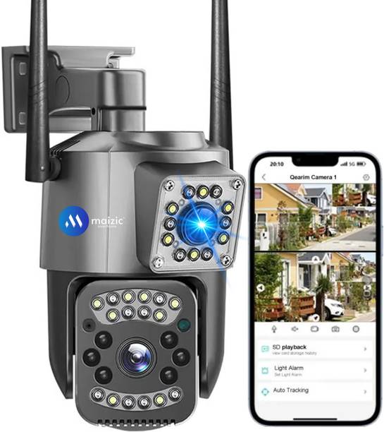 Maizic Smarthome Supercam 4G Sim 5MP FHD Dual Lens/Screen Outdoor CCTV Camera for Home Security Camera
