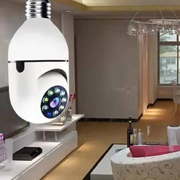 PERAMISYM Wireless Bulb Shape PTZ V380 Pro Indoor 360° Spy Camera cctv camera for home Security Camera