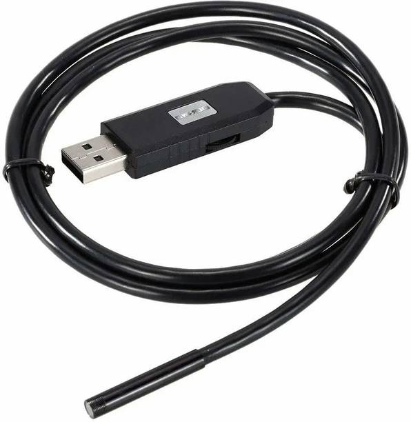 PERAMISYM 7mm Lens Endoscope Camera with 6LEDs, USB Connection, 2M Inspection Wire Security Camera