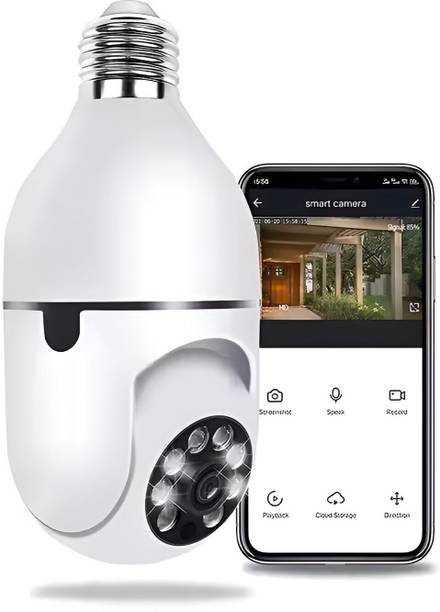 kanyansh 3MP|Bulb 1080P Pan|Tilt 360°2 Way Talk|Night Vision|Motion Detection|wifi Security Camera