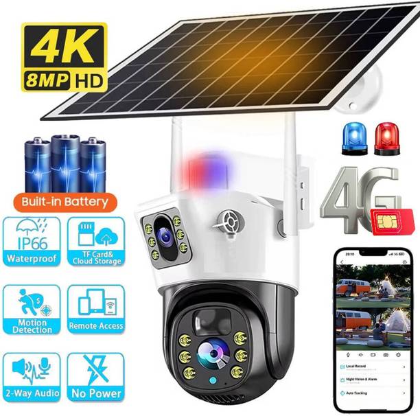 SKY HUB 5+5MP 4G SIM Mini PT Solar Powered Linkage Advanced WIRELESS CCTV Surveillance Security Camera