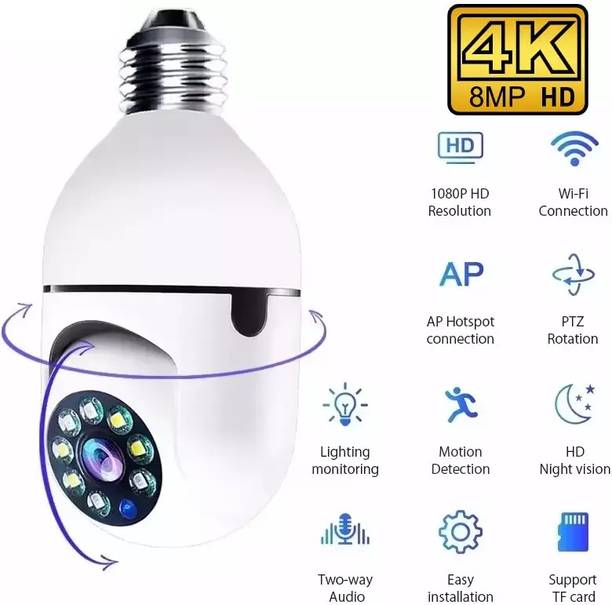 SROPX 360° Panoramic Wi-Fi Bulb CCTV Camera with 1080p HD & Night Vision Security Camera