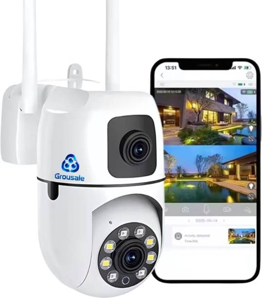 Grousale Supercam TwinView Dual Lens 5+5MP Wi-Fi Outdoor CCTV with Night Vision Security Camera