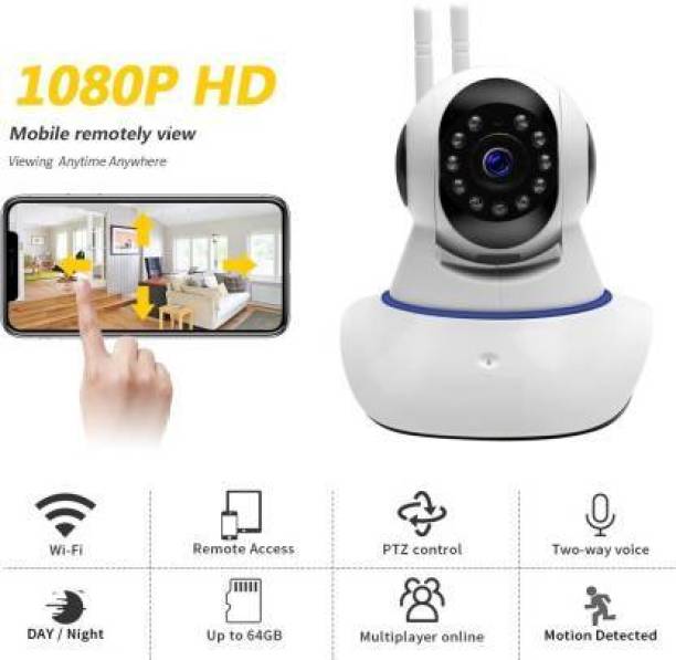 SKY HUB Wireless HD IP WiFi CCTV Indoor Security Camera, 128 GB SD Card) & InBuilt Mic Security Camera