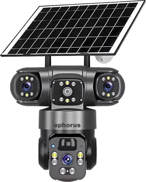 ephorus 4G SIM Solar Powered 1080p HD PTZ 3 Lens 10X Zoom Two Way Audio Night Vision Security Camera