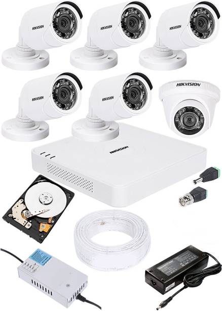 HIKVISION 2MP HD 8 CHANNAL DVR DS-HGHI-F1 & 1Pcs DOME 1080p DS-COT-IRP 5Pcs BULLET 1080p DS-COT-IRP Camera COMBO KIT Security Camera