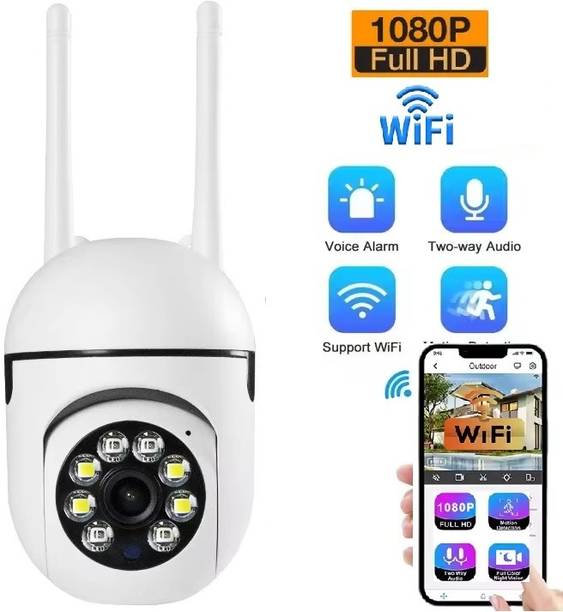 Bzrqx Smart Outdoor WiFi CCTV Camera 360 Degree 1080 Full HD Night Vision 2-Way Audio Security Camera