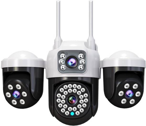 VisionCam 8+8+8MP FHD 4GSIM Outdoor CCTV Camera | 360° Pan & Tilt | Color Night Vision Security Camera
