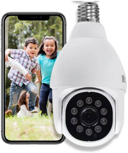 OneXsale Wireless Smart Wifi Bulb ptz CCTV Camera 360° View Night Vision Mobile Connect Security Camera