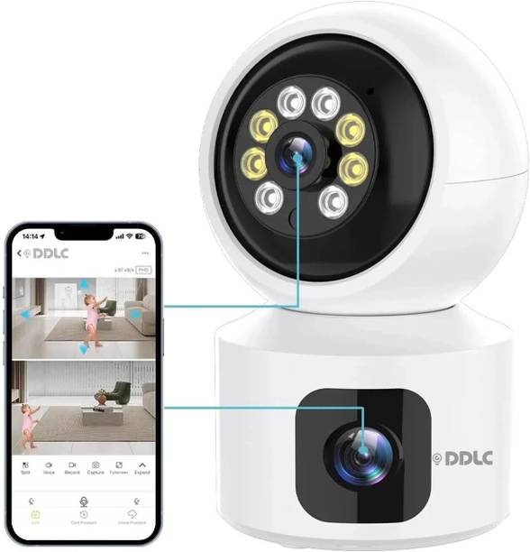 DDLC Dual Lens WiFi IP 360° Camera 1920 X 2160 Full HD 3mp AI (Upgraded) Security Camera