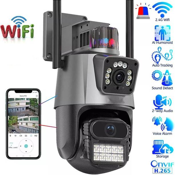 APENTERPRISES Wireless Outdoor CCTV Camera | Dual HD Lens | Night Color Vision Security Camera
