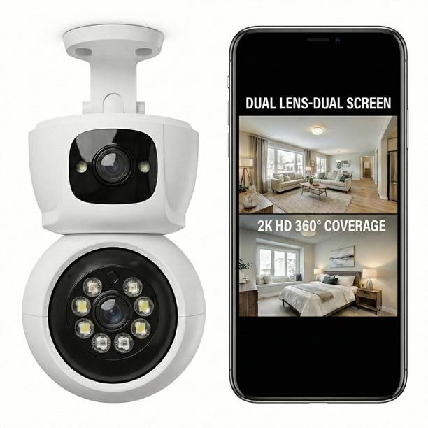 GOLENS WC07K Eco 2K Dual Lens WiFi CCTV Camera 360° PTZ Motion Tracking Waterproof Security Camera