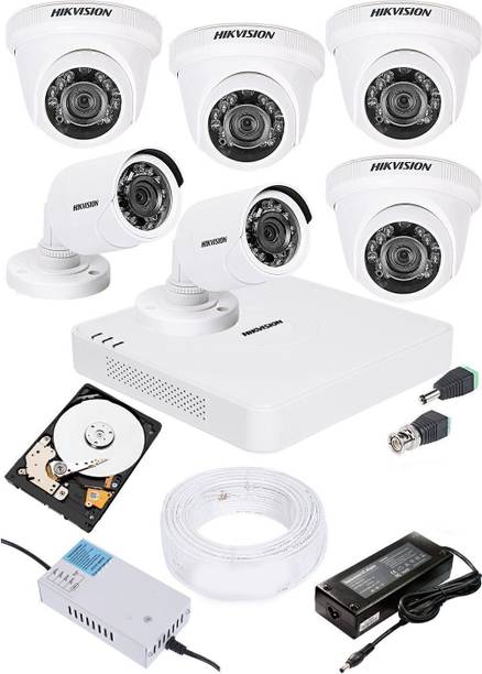 HIKVISION 2MP HD 8 CHANNAL DVR DS-HGHI-F1 & 4Pcs DOME 1080p DS-COT-IRP 2Pcs BULLET 1080p DS-COT-IRP Camera COMBO KIT Security Camera