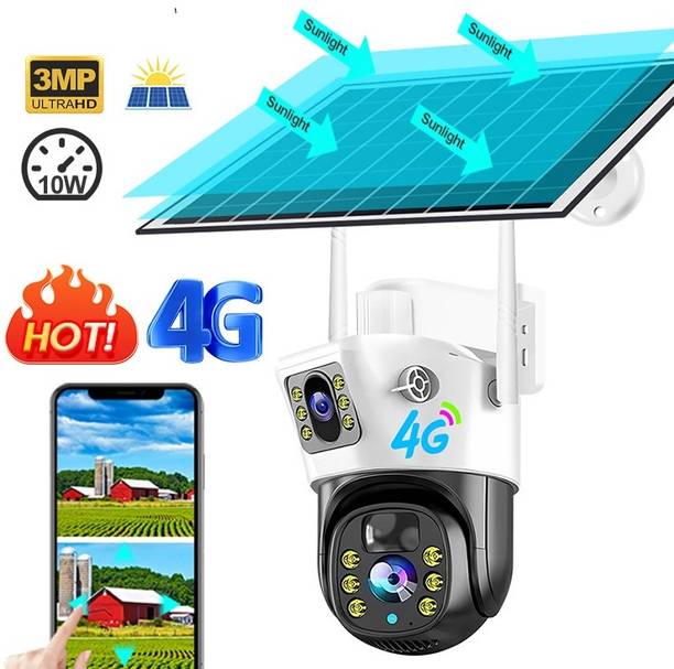 SROPX Smart Surveillance Camera – 4G SIM, Solar Panel, HD Video & Mobile App Control Security Camera