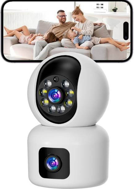 Bzrqx Full Color Night Vision WiFi Security HD Camera DUAL LENS PTZ 360° Night Vision Security Camera