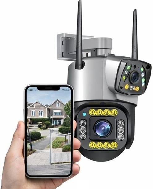 OSQD 5+5MP WiFi Dual Lens FHD PTZ CCTV Camera 360° View Mobile Monitoring Security Camera