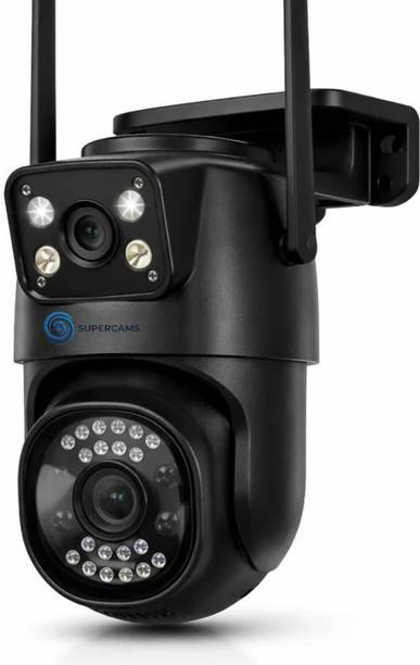 Supercams Mini Supercam Black 4G SIM Outdoor CCTV Camera | 5+5MP Dual Lens/Screen Security Camera