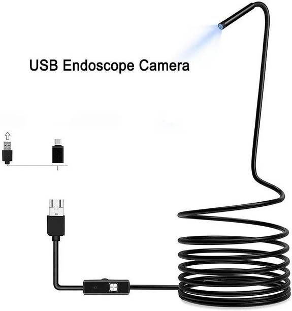 SKY HUB Endoscope USB Camera 7mm Lens with 6LEDs and 2M Wire for Inspection Use Security Camera