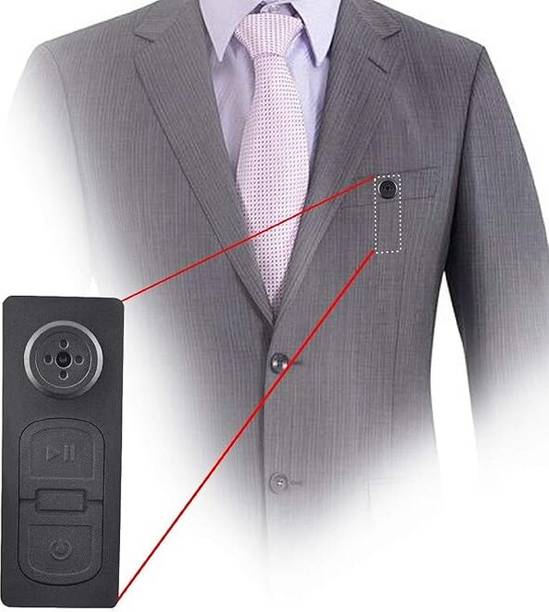 PERAMISYM Mini Covert Button Camera with Full HD Recording and Portable Design Spy Camera