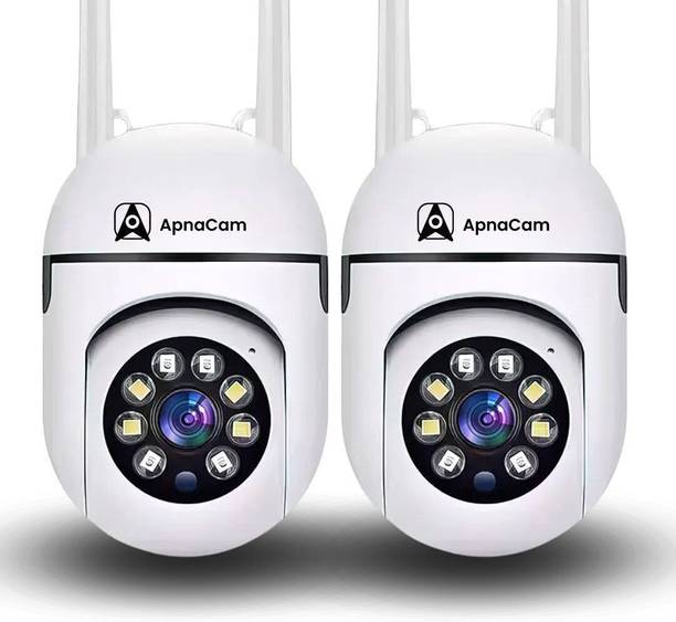 ApnaCam 5MP FHD WiFi Mini PTZ Color Night Vision V380 Pro App Live View (Pack of 2) Security Camera