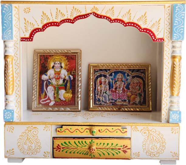 FurniGully (Mandir) Temple for Home Pooja, Arti Solid Wood Home Temple