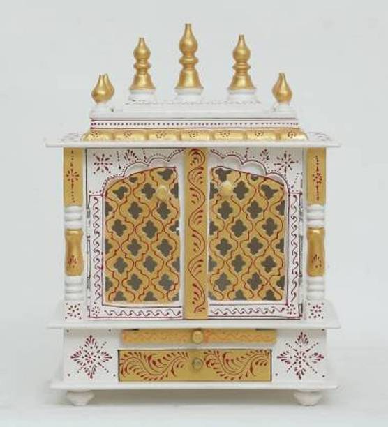 kamdhenu art and craft Solid Wood Home Temple
