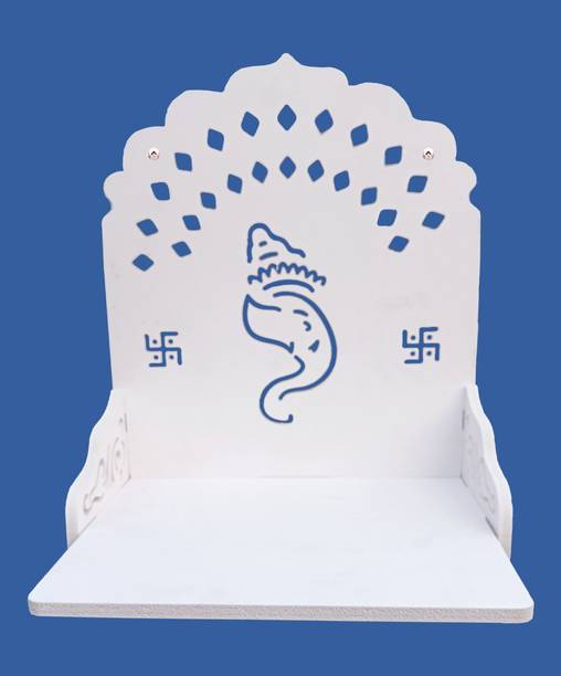 NIDHI ROYAL COLLECTION GAJRAJ WHITE TEMPLE Engineered Wood Home Temple
