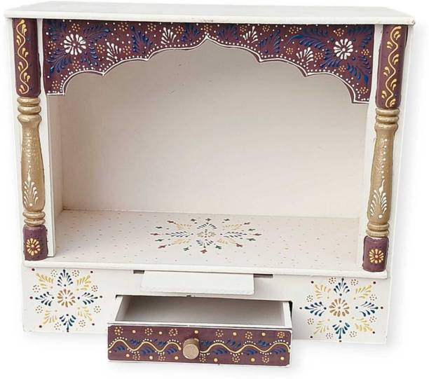 Bhagwati Wooden Temple For Home/Wooden Mandir For Home Engineered Wood Home Temple