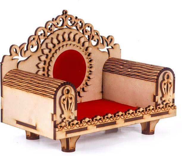 Nexat Wooden Singhasan|Laddu Gopal| Diwali, Durga Pooja| Navratri| Ganesh Chaturthi| Engineered Wood Home Temple