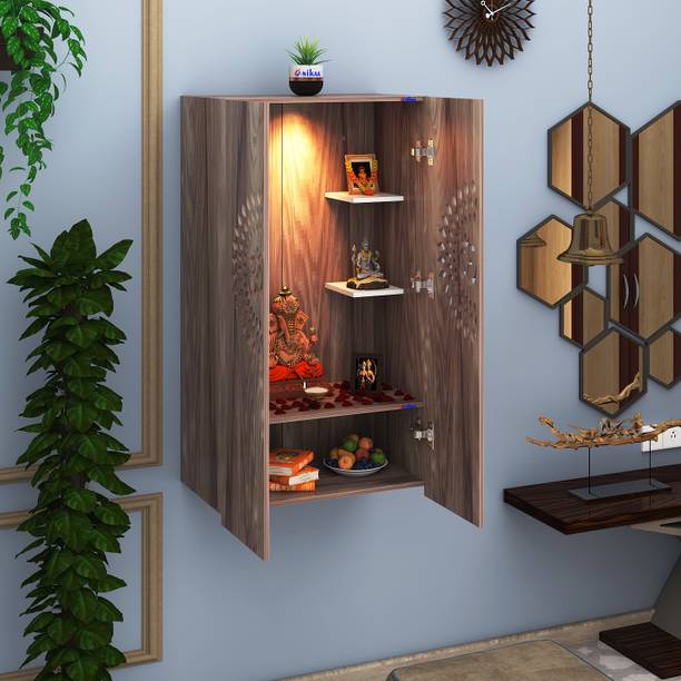 ANIKAA Spirit Pooja Mandir Engineered Wood Home Temple