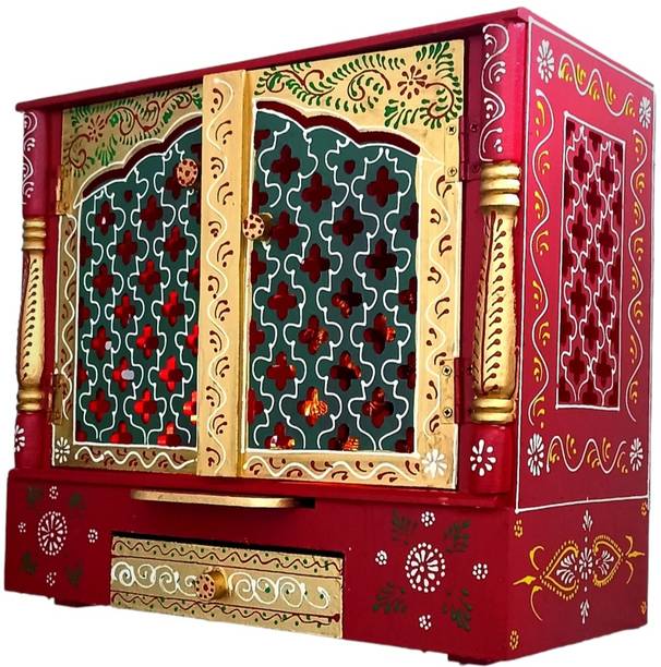 JAMWAIART Temple for Home Pooja, Arti Solid Wood Home Temple