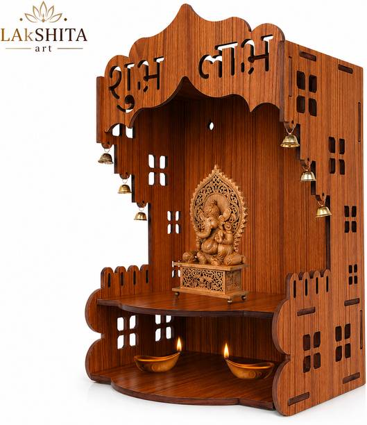 LAKSHITA ART ShubhLabh Premium Mandir Engineered Wood Home Temple