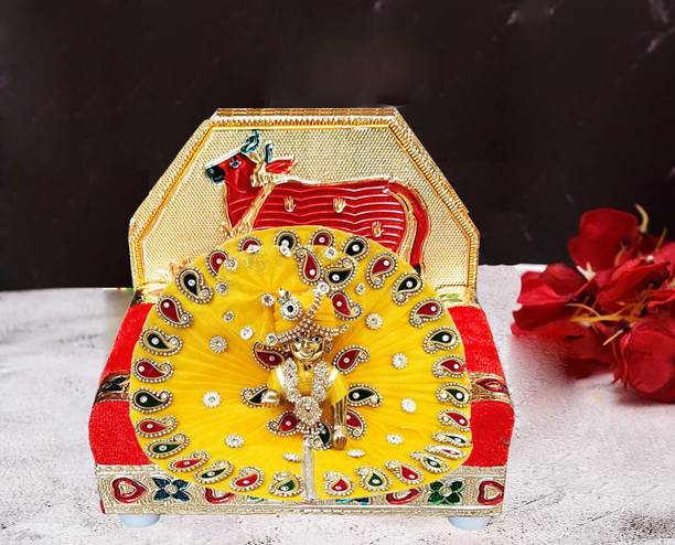 sdshopping Laddu Gopal Kanha Ji Singhasan Solid Wood Home Temple
