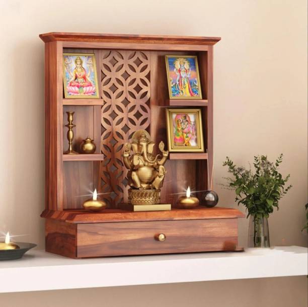 Allie Wood Amitava Rosewood ( Sheesham ) Pooja Mandir Solid Wood Home Temple