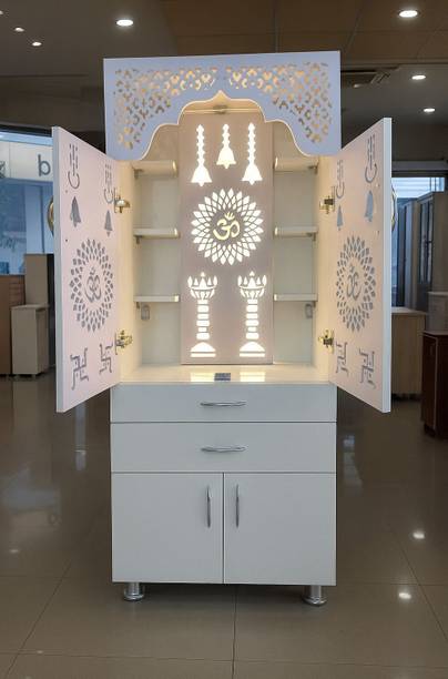 shivoja Big Size Designer Temple for Home/ Pooja Mandir Engineered Wood Home Temple