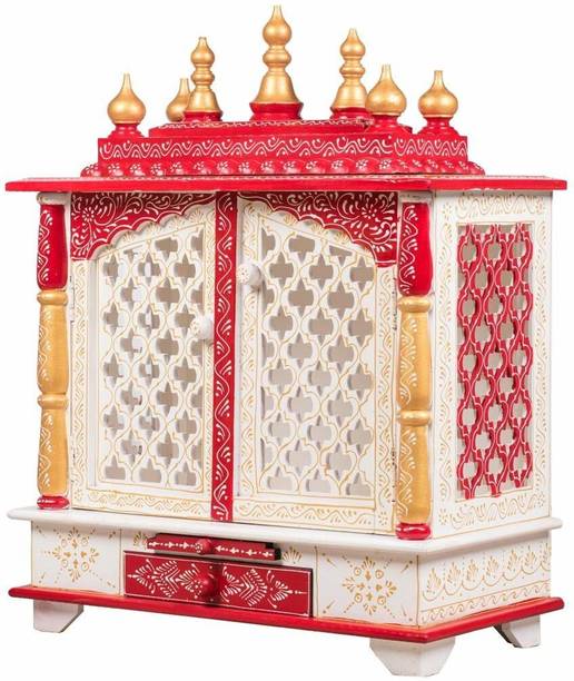 MangalamFur (Mandir) Temple for Home Pooja, Arti, Unique Design Temple for Home and Office Solid Wood Home Temple