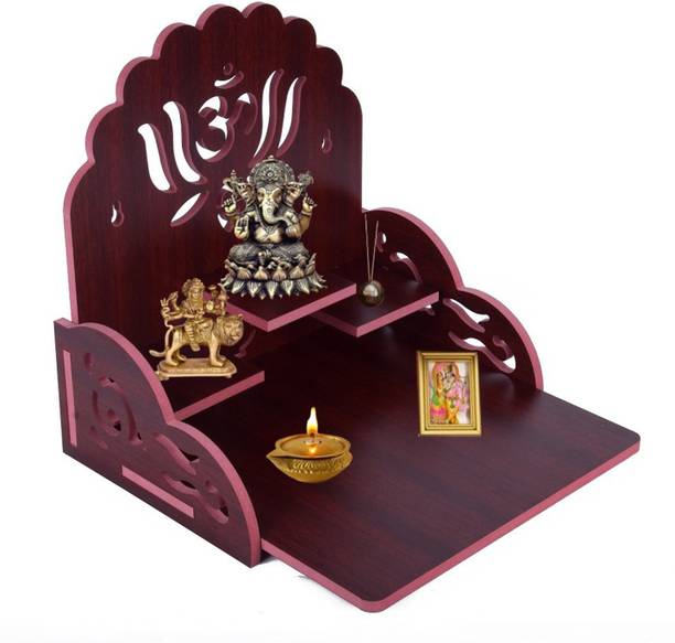 HIOLTY INTERNATIONAL Art and Craft Wooden Temple Beautiful Plywood Mandir Pooja Room Engineered Wood Home Temple