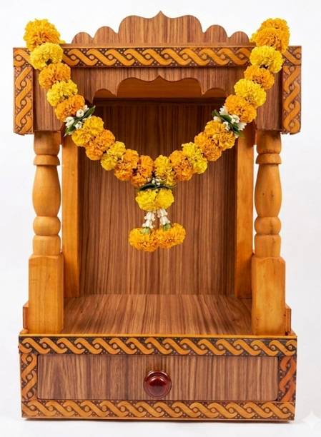 Shambhu Enterprises Elegant Home Temple Solid Wood Home Temple
