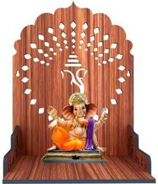 SRM Premium Wooden Temple For Home, Office, Decor_3 Engineered Wood Home Temple