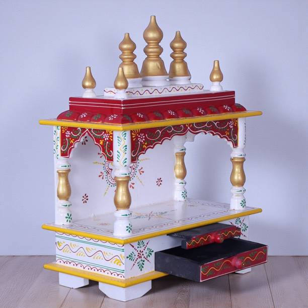Flipkart Perfect Homes Studio Pooja Wooden Mandir Solid Wood Home Temple