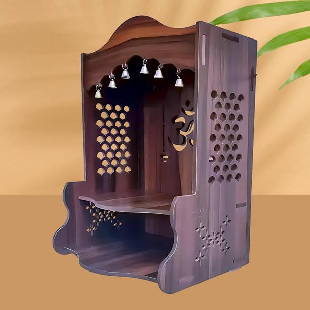 Divinity Decor Divinity decor mdf pooja mandir for home, mandir-45, Engineered Wood Home Temple
