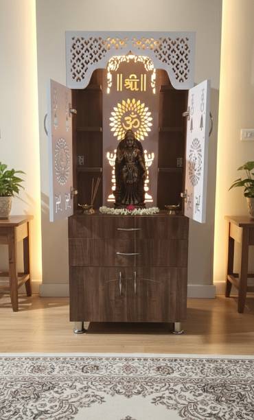 Flipkart Perfect Homes Studio Big Size Designer Temple for Home/ Pooja Mandir Engineered Wood Home Temple