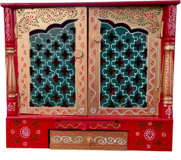 Bhagwati Wooden Temple For Home/Wooden Mandir For Home Engineered Wood Home Temple