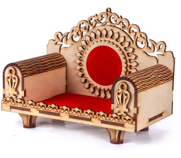 JASHKI ENTERPRISE Wooden Singhasan For Home | Singasan For God | Small temple | Solid Wood Home Temple