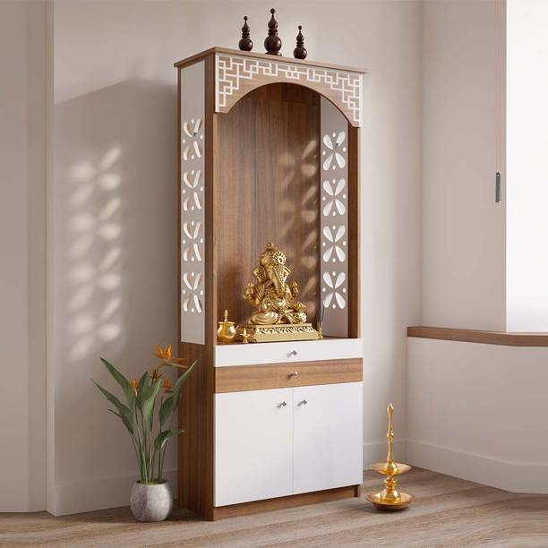 NEUDOT Divine 6 feet Mandir Unit Engineered Wood Home Temple