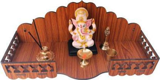 Gojeeva Premium Wooden Temple For Home, Office, Decor_6 Engineered Wood Home Temple