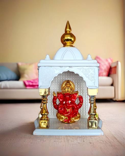 shinde exports Ganesha temple for car dashboard stand 6 inches Acrylic Home Temple