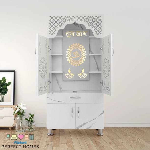 Flipkart Perfect Homes Temple With Led Light Engineered Wood Home Temple
